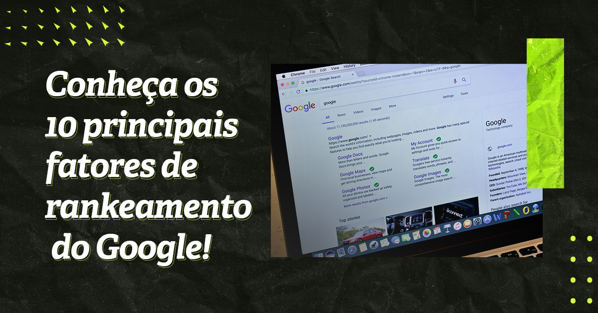 fatores de rankeamento do Google